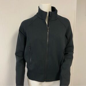 LULULEMON - size 8 Black NTS Spacer Cotton Blend Full Zip Jacket Women's